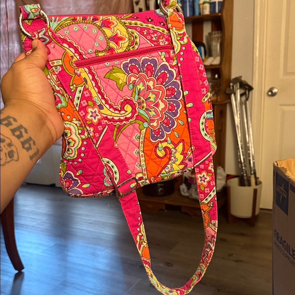 Vera Bradley Pink and Orange Crossbody Bag
